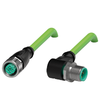 PEPPERL + FUCHS FA - Cavo di collegamento Ethernet V1D-G-GN0,5M-PUR-E2S-V1D-W.