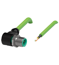 PEPPERL + FUCHS FA - Connettore Ethernet V1SD-W-GN2M-PUR-E2S.