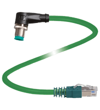 PEPPERL + FUCHS FA - Cavo di collegamento Ethernet V1SD-W-GN5M-PUR-E2S-V45-G.