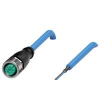 PEPPERL + FUCHS FA - Connettore cavo V1-G-N-5M-PUR-N4S, NAMUR, 5 metri, resistente agli agenti atmosferici. 70165811