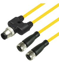 PEPPERL + FUCHS FA - Cavo di collegamento a Y V1-G-YE0,6M-PUR-A1-T-V1-G.