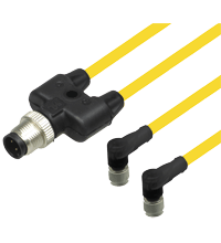 PEPPERL + FUCHS FA - Cavo di collegamento a Y V1-W-YE0,6M-PUR-A1-T-V1-G.