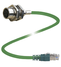 PEPPERL + FUCHS FA - Cavo di collegamento Ethernet V1D-M16H-GN1,5M-PUR-E1S-V45-G.