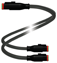 PEPPERL + FUCHS FA - Cavo di collegamento a Y DT2S/DT2S-G-0,6M-PUR-O1-T-DT4S.