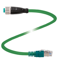 PEPPERL + FUCHS FA - Cavo di collegamento Ethernet V1D-G-GN0,5M-PUR-E1S-V45-G.