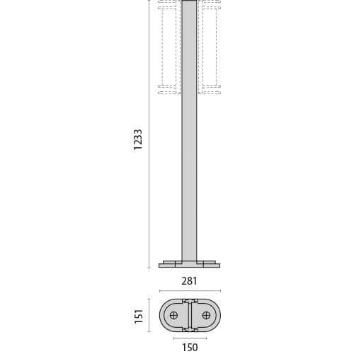 PERFORMANCE IN LIGHTING - Palo Nikko+ 45 H1200 Antrac, ideale per installazioni residenziali e commerciali.