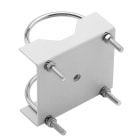 PERFORMANCE IN LIGHTING - Attacco per pali in acciaio verniciato grigio alluminio D.60/80 A999-94.