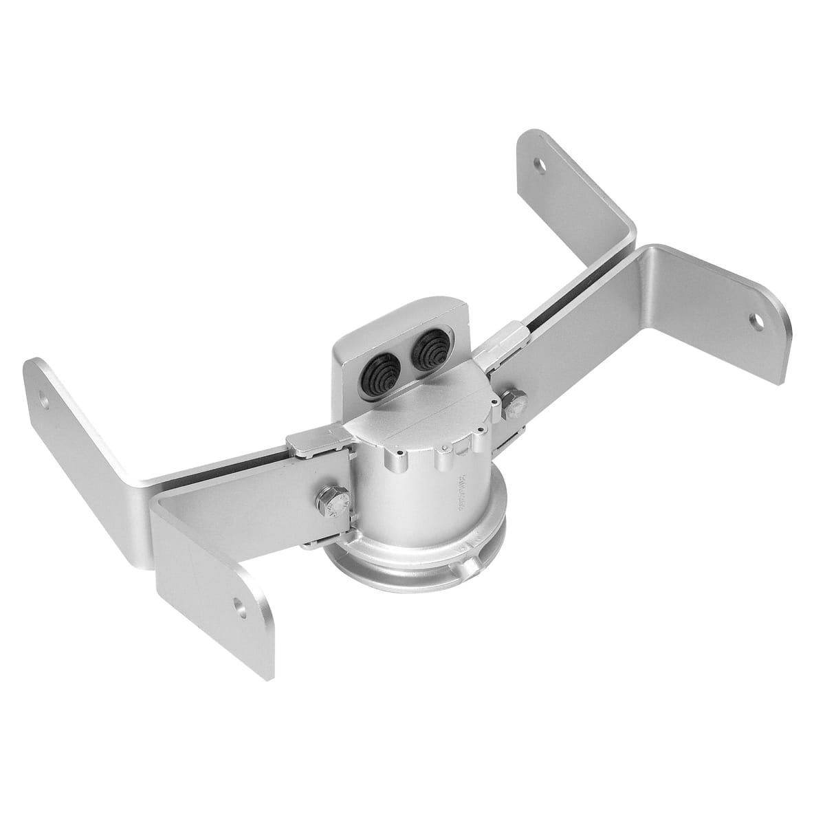 PERFORMANCE IN LIGHTING - Supporto doppio verniciato grigio alluminio per installazione su testa palo Ø60÷76mm A0320/2-94 WIN 02-SUPP, DOPPIO.