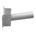PERFORMANCE IN LIGHTING - Supporto per angolo o parete in acciaio verniciato cataforesi e polvere poliestere grigio chiaro, diametro 60mm.