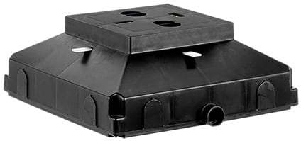 PERFORMANCE IN LIGHTING - controcassa steel square 20