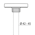 PERFORMANCE IN LIGHTING - Adattatore testapalo D.42/45mm PADO AN96, compatibile con diverse dimensioni.