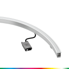 PERFORMANCE IN LIGHTING - LED lineare incassato 15W statico Ottica simmetrica diffondente GROOVE 21 R500 15 S/EW GR11 RGBW.