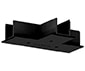 PERFORMANCE IN LIGHTING - Copertura per giunto a T OTR Recess Cover S-9013-R/6-B.