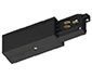 PERFORMANCE IN LIGHTING - Testata di alimentazione chiave meccanica a sinistra / messa a terra destra OTR END-FEED LEFT-POL 9002/B.