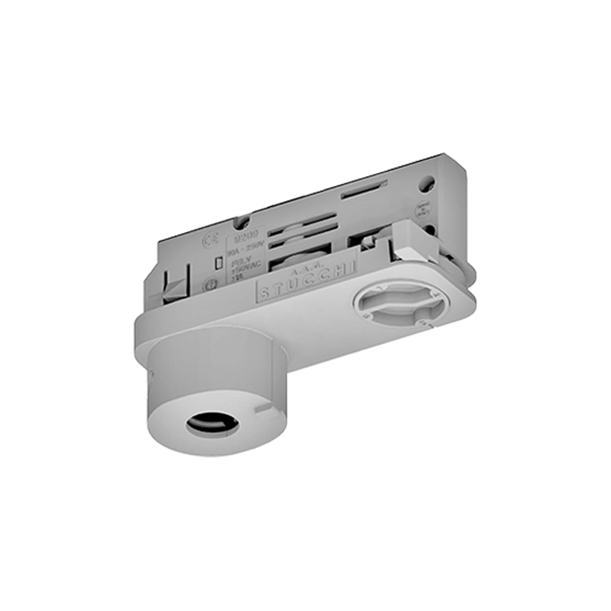 PERFORMANCE IN LIGHTING - Adattatore asimmetrico DALI a 6 conduttori (3 fasi + controllo) - Carico massimo 100 N = 10,2 kg OTR ASYM ADAPT 6 POLES 9209/G