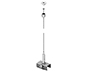 PERFORMANCE IN LIGHTING - Rosone metallico sferico con foro, cavo in acciaio Ø 1,5 mm lunghezza 5 m con estremità sferica e tenditore automatico OTR SUSP KIT 5,0M CABLE 9000-KIT4-5.