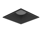 PERFORMANCE IN LIGHTING - Riflettore nero DL quadrato maxi con copertura nera.
