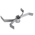 PERFORMANCE IN LIGHTING - Supporto testa palo doppio Guell 2.5 - Accessorio resistente e affidabile per il fissaggio di pali e supporti.