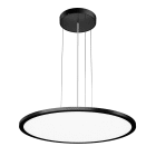 PERFORMANCE IN LIGHTING - Apparecchio a sospensione LED 3000K 50W DALI diffusore opale FL R 555 PL 45 S/B 830 BK9005S OP.