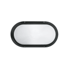 PERFORMANCE IN LIGHTING - Apparecchio a parete 1x60W Ottica simmetrica diffodente SUPERDELTA OV NERO.