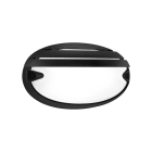 PERFORMANCE IN LIGHTING - Apparecchio a parete 1x21W FBT Ottica asimmetrica extra diffodente CHIP OV 25/GRILL NERO.
