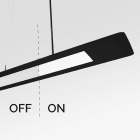 PERFORMANCE IN LIGHTING - Apparecchio a sospensione LED 4000K 34W DALI microprisma MERCURY M2 31 S/A 840 BK9005G MPGBF.