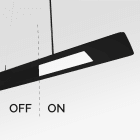 PERFORMANCE IN LIGHTING - Apparecchio a sospensione LED 4000K 95W DALI microprisma INTENSE M2 86 S/D 840 BK9005G MPGB.
