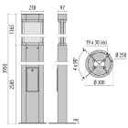 PERFORMANCE IN LIGHTING - Led bollard 3000K 88W dimmerabile 1-10V ottica simmetrica extra diffodente Amon Maxi Soft 74 S/EW 830 AN-96_1-10V