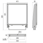 PERFORMANCE IN LIGHTING - Proiettori LED 3000K 250W D4i Ottica asimmetrica media WIN PRO + 30 250 A55/M 730 GR94 ZHU.