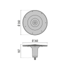 PERFORMANCE IN LIGHTING - Lampioni LED dimmerabili Ottica circolare extra diffondente 11W 3000K 1-10V SPILLO MINI 6L 11W 500MA 3K AN96 1-10V