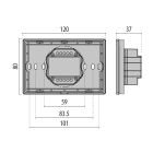 PERFORMANCE IN LIGHTING - Dispositivo di controllo touch DMX nero.