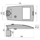 PERFORMANCE IN LIGHTING - Lampioni LED 16W 3000K con ottica stradale D4i ZHAGA, modello KREOS 14 SR/100 730 AN-96 ZHUD.