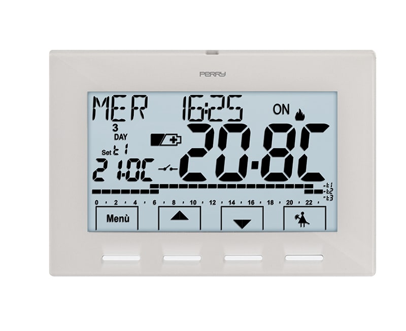PERRY ELECTRIC - CRONOT. MENU 4 TASTI 3VCC BIANCO