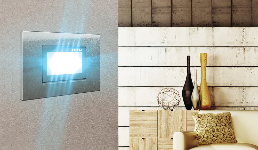 PERRY ELECTRIC - LAMP EM INCASSO 3MOD 20LM 2H