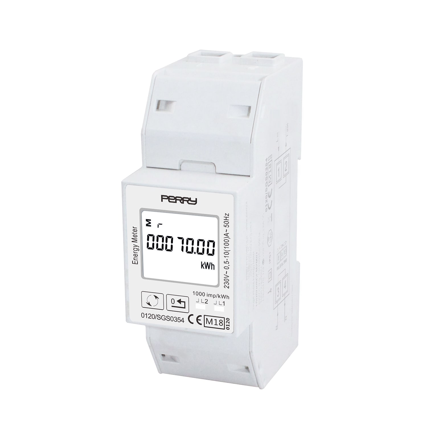 PERRY ELECTRIC - CONTATORE ENERGIA MONOFASE 100A