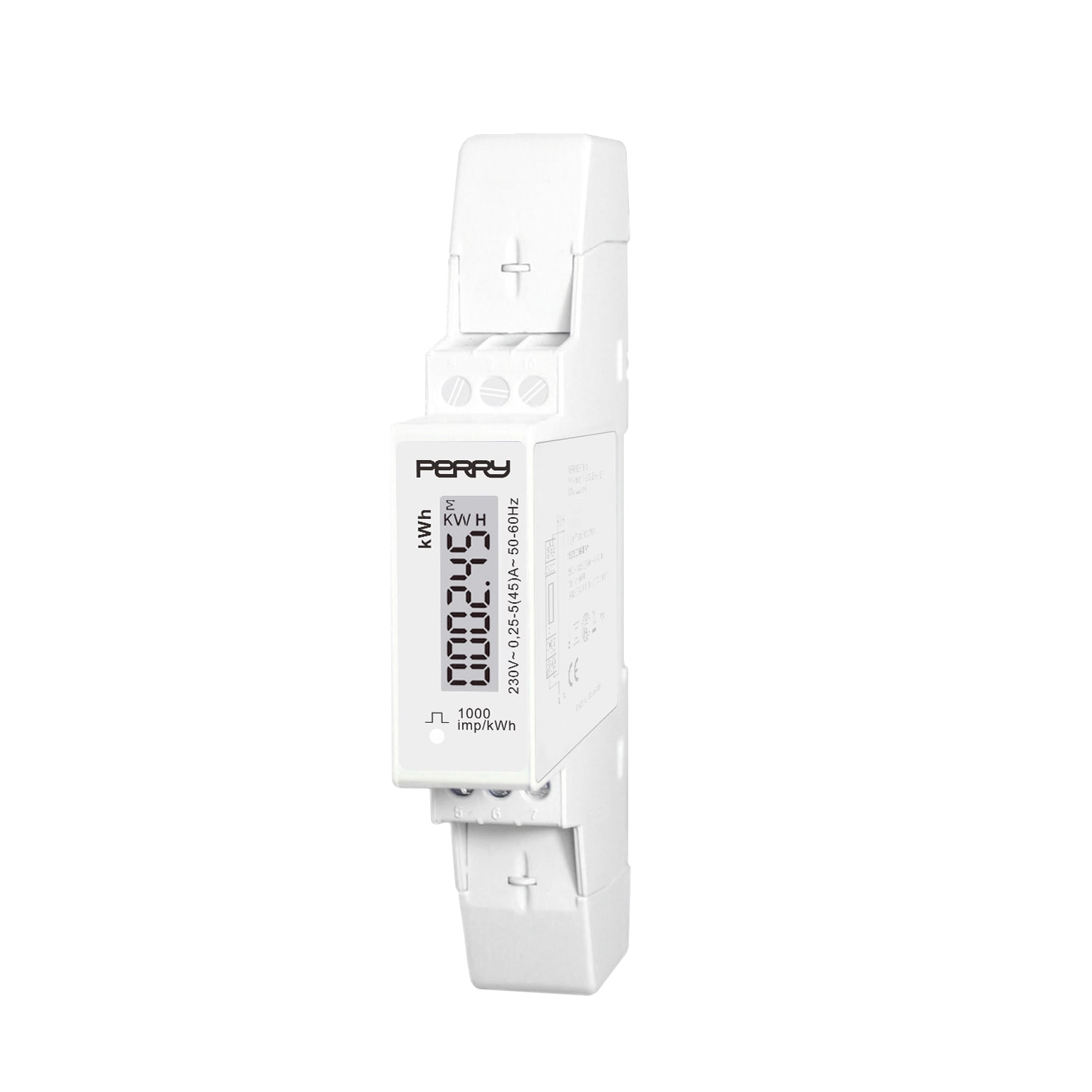 PERRY ELECTRIC - CONTATORE ENERGIA MONOFASE 1 DIN