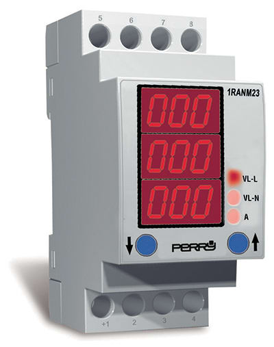PERRY ELECTRIC - MULTIMETRO TRIFASE 2 DIN