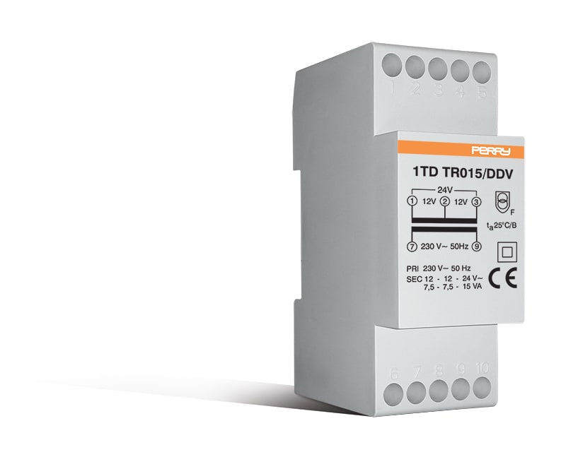 PERRY ELECTRIC - TRASF.MODUL. 15VA 230/12-12-24V