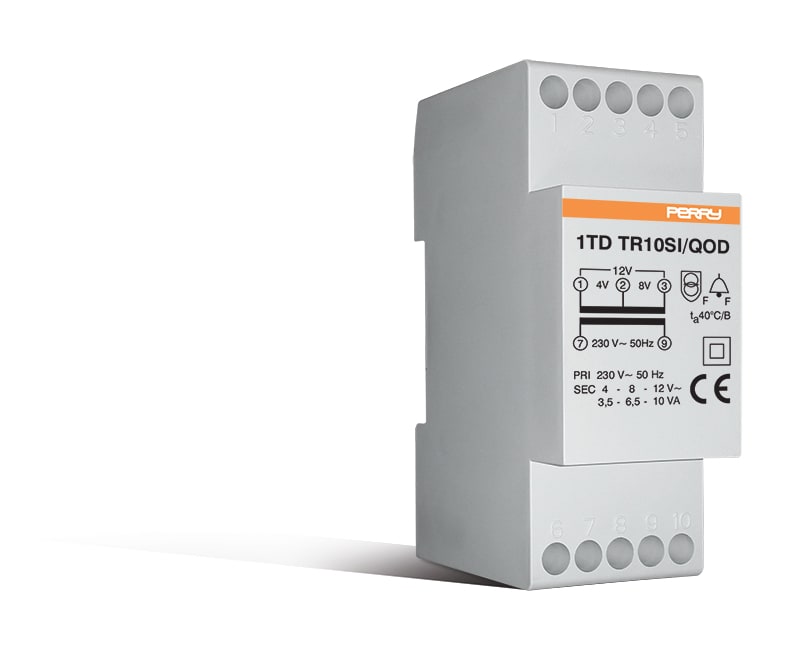 PERRY ELECTRIC - TRASF.MODUL.10VA S.INT.230/4-8-12V