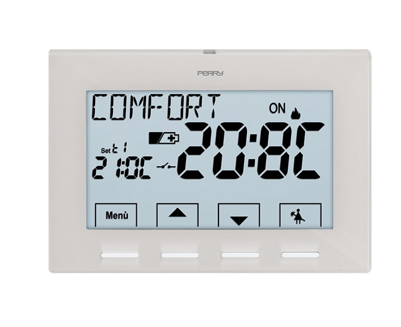 PERRY ELECTRIC - TERM.EL.PARETE 4 TASTI 3VCC BIANCO