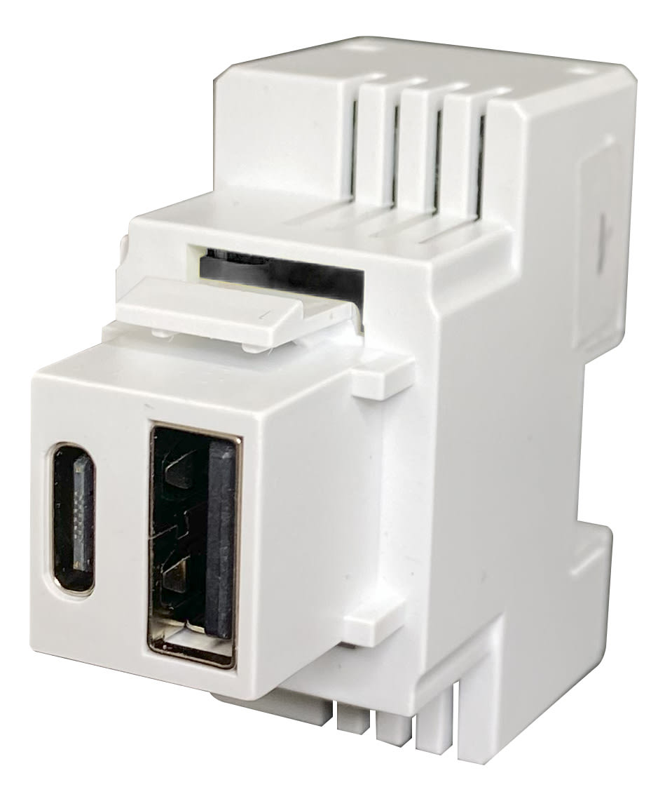 PERRY ELECTRIC - ALIMENTATORE USB A-C 20W 3A PD BIANC