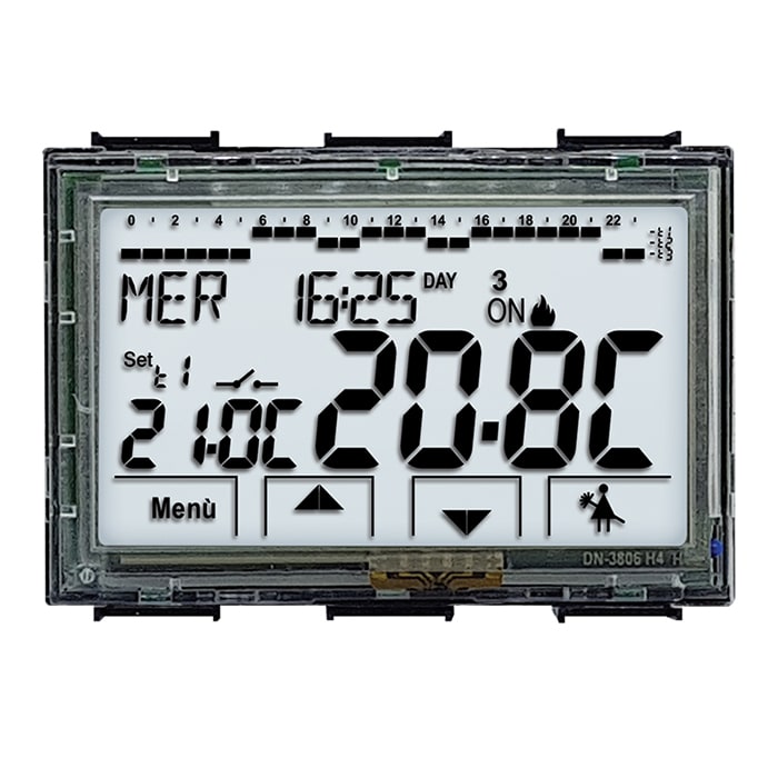 PERRY ELECTRIC - Modulo neutro cronotermostato digitale settimanale da incasso 230V serie NEXT Touch Screen