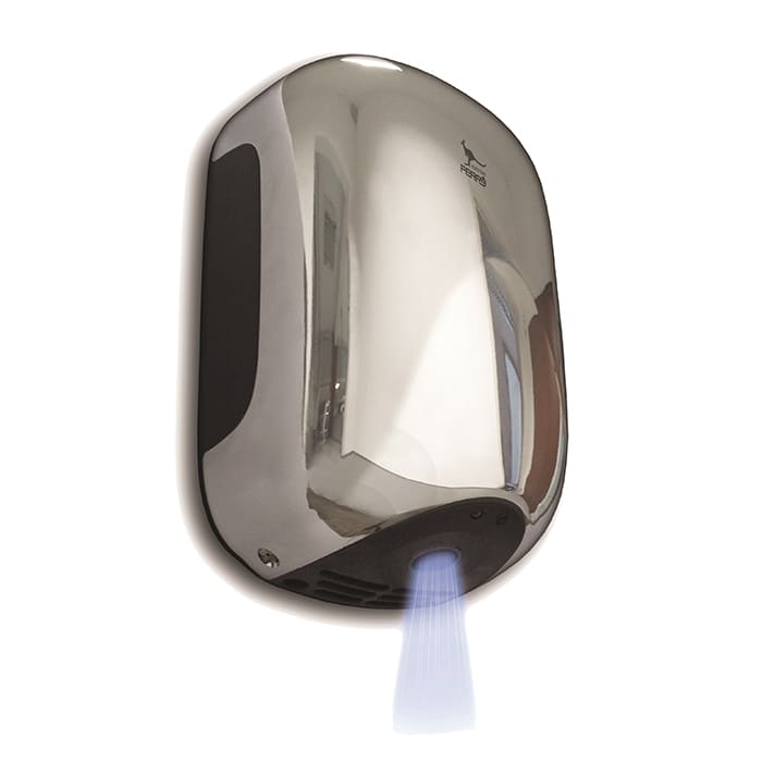 PERRY ELECTRIC - Asciugamani con sensore di rilevamento a raggi infrarossi serie EOLO JET, cromato