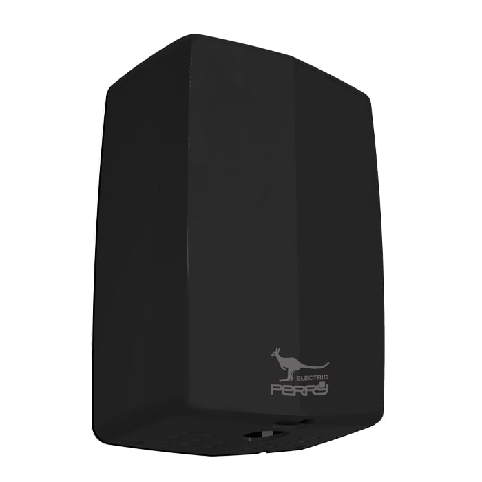 PERRY ELECTRIC - Asciugamani con sensore di rilevamento a raggi infrarossi serie EOLO PRO, nero 1DCAMF05NPRO
