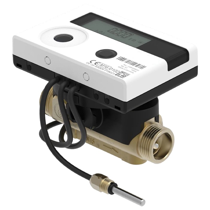 PERRY ELECTRIC - MISURATORE COMPATTO DI ENERGIA A ULTRASUONI CALDO / FREDDO DN15 LETTURA M-BUS RADIO