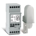 PERRY ELECTRIC - Interruttore orario crepuscolare orario "LUX-TIME" 1 canale - 2 DIN