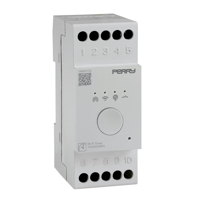 PERRY ELECTRIC - Interruttore orario Wi-Fi multifunzione con Hotspot - 2 DIN.