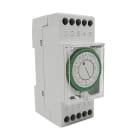 PERRY ELECTRIC - Interruttore orario settimanale a cavalieri con riserva di carica - 2 DIN