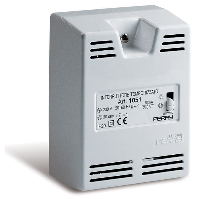 PERRY ELECTRIC - Interruttore temporizzato per scale da parete. 1IT1051
