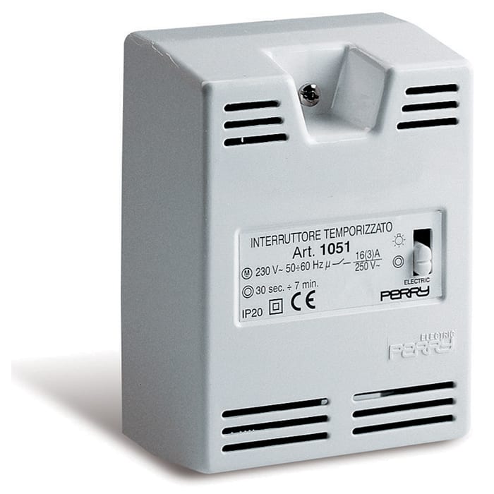 PERRY ELECTRIC - Interruttore temporizzato per scale da parete. 